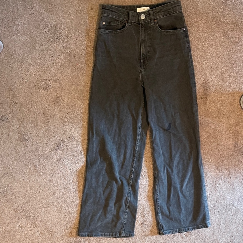 H&M Black Wide Leg Jeans